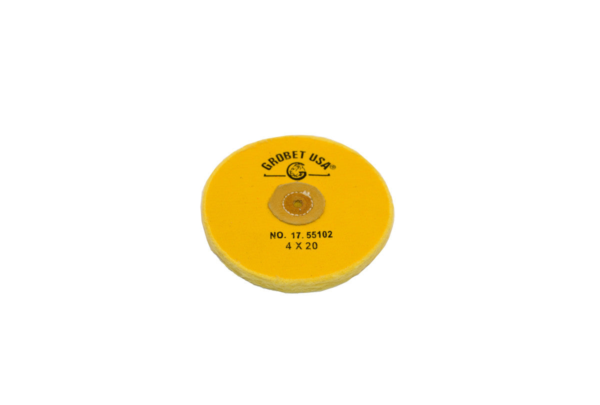 Yellow Chemkote Buff, 4″ x 20 Ply, Loose - Leather Center