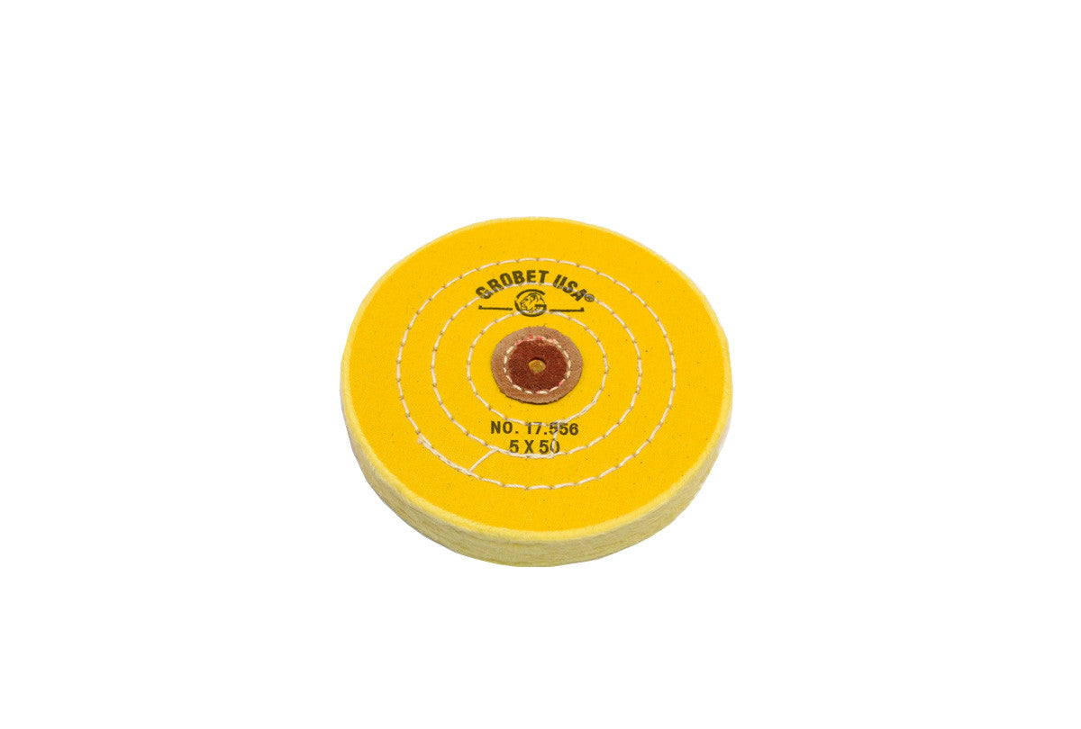 Yellow Chemkote Buff, 5″ x 50 Ply - Leather Center