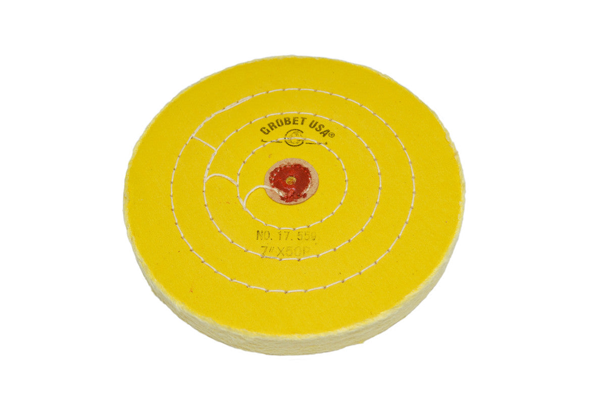 Yellow Chemkote Buff, 7″ x 50 Ply - Leather Center