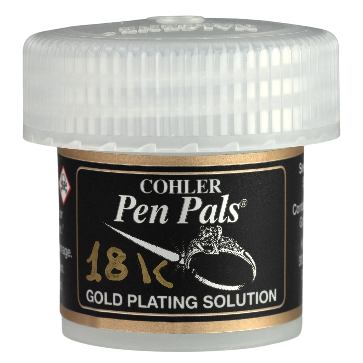 Cohler Pen Pals Gold Plating Solution, 1 OZ Jar, 14K, 18K and 24K