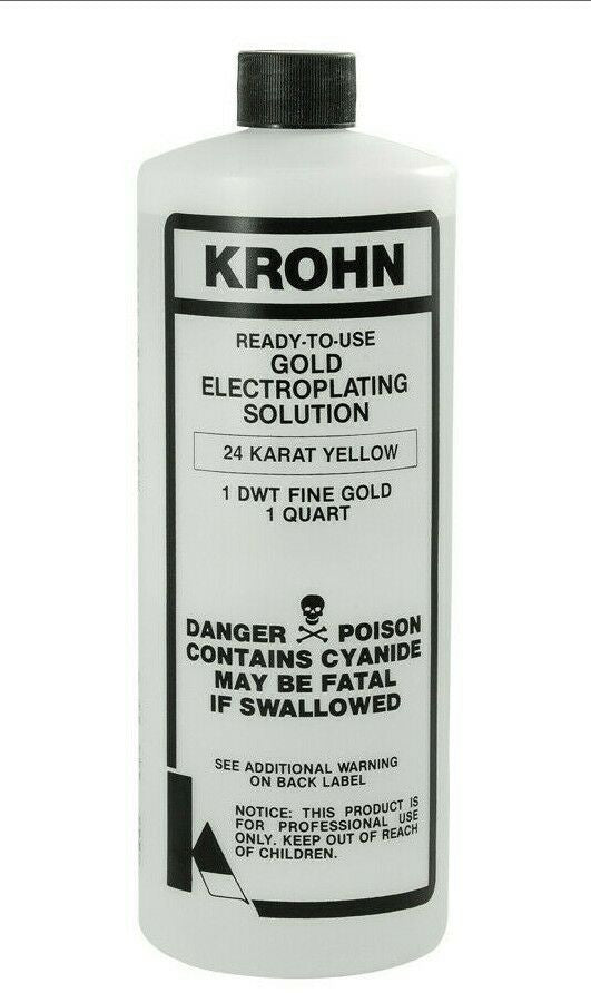 Krohn Gold Plating Solutions, Ready-to-Use, 1 QT