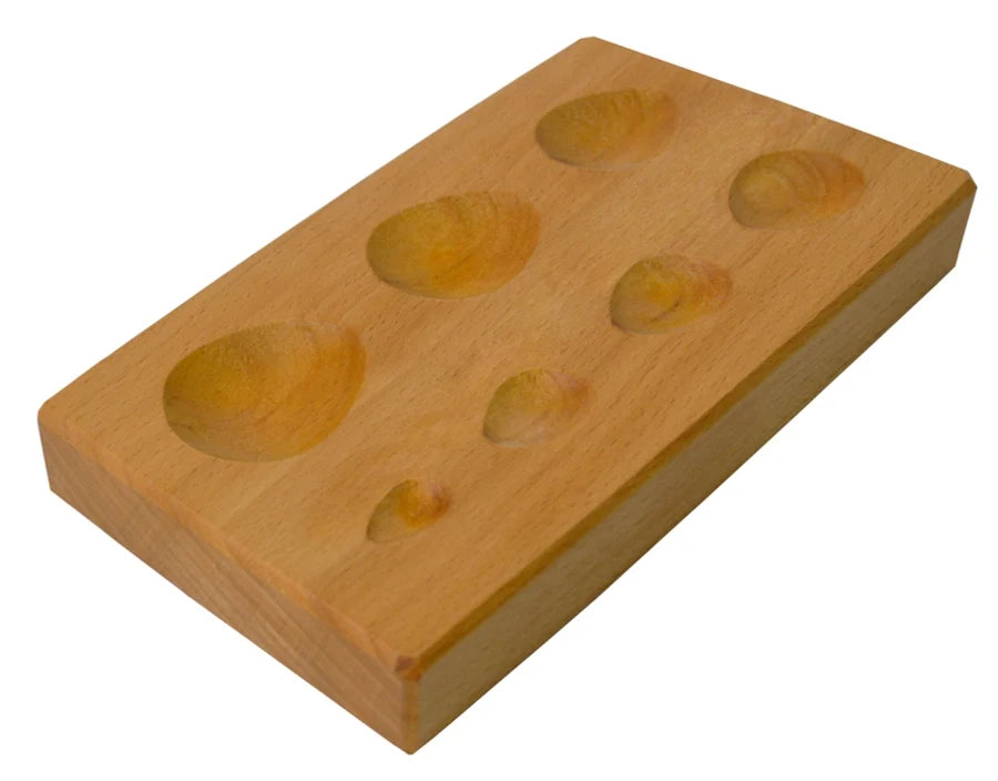 Bloque de embutir de madera dura en forma de pera de 7 cavidades