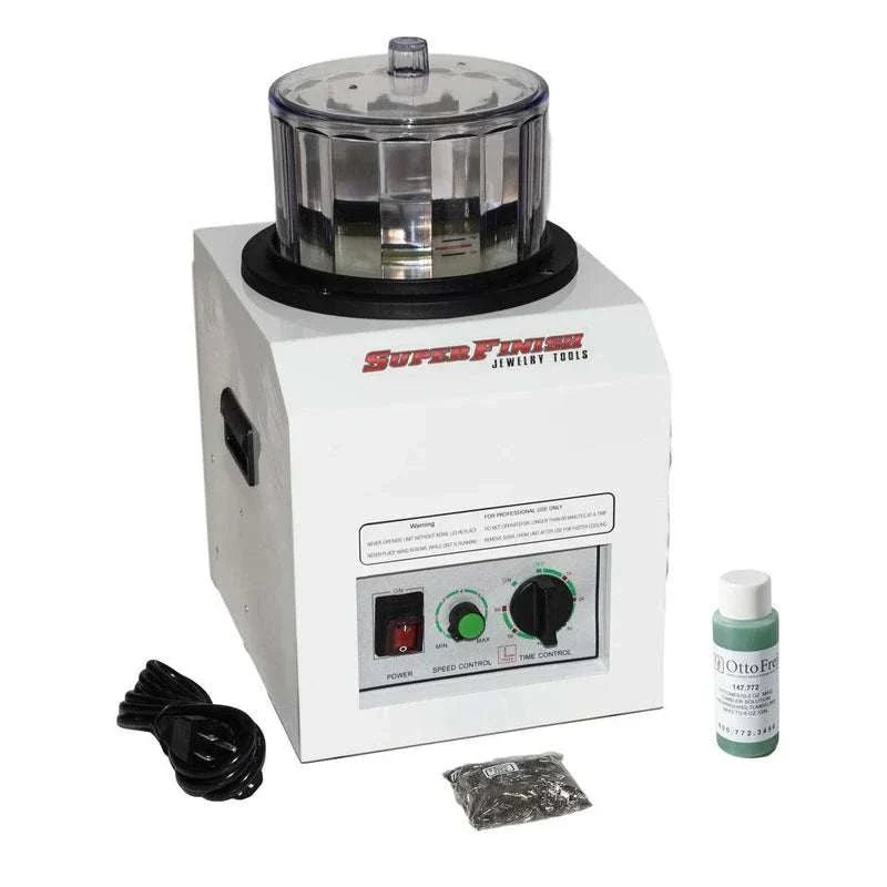 Arbe KMT-25V Variable Speed 175mm magnetic tumbler for jewelry polishing with 50 ring capacity and 110V power