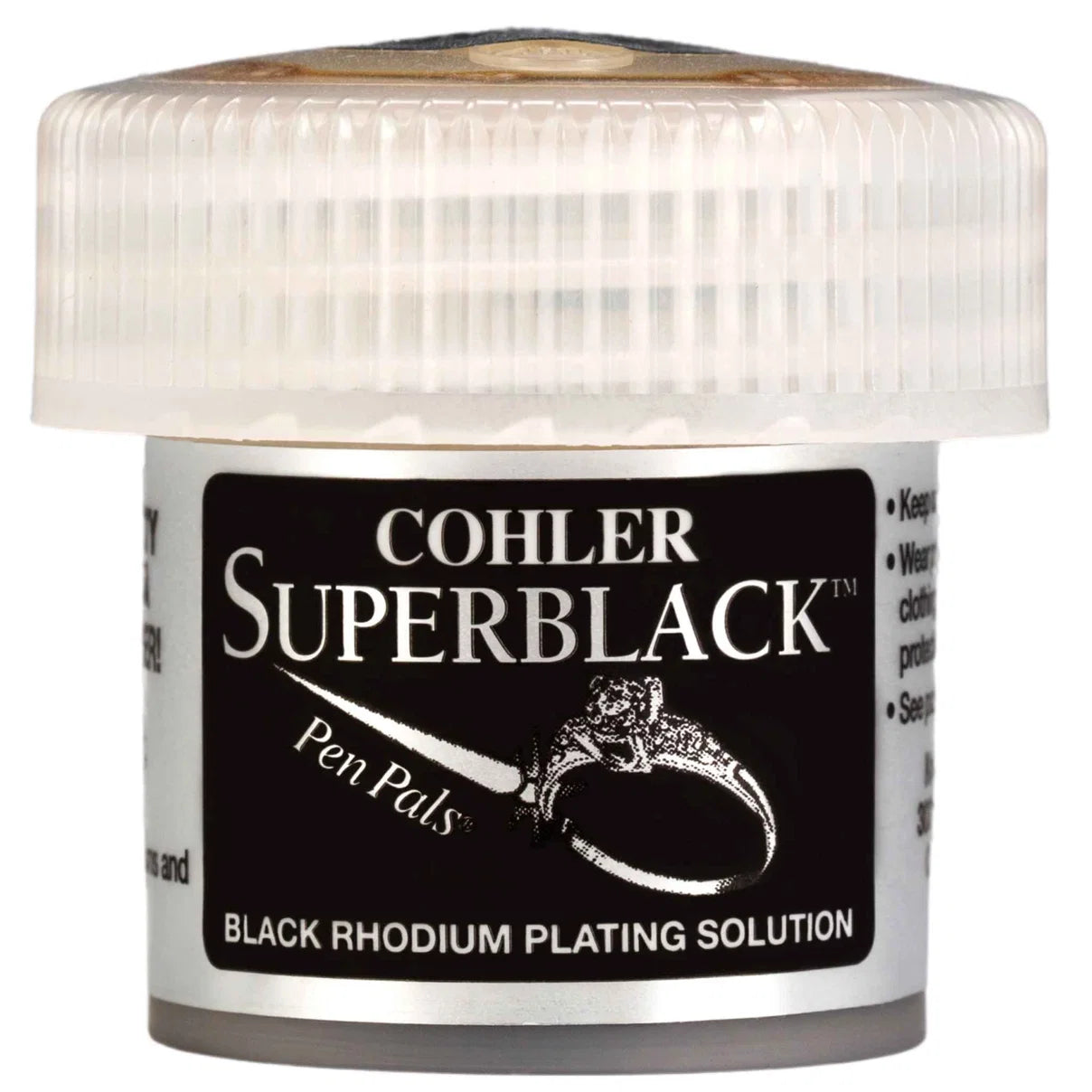 Cohler SUPERBLACK® Pen Pal Black Rhodium Plating Solution, 1/4 Gram