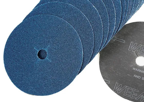 Paquete de 100 discos de lijado de circonio azul de 3/4" de diámetro de grano medio con orificio central