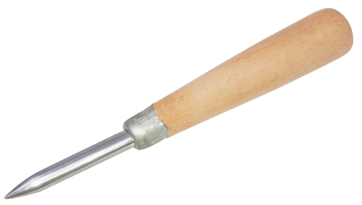 1-3/4" Straight Steel Burnisher with high-polish stainless steel blade and ergonomic hardwood handle for jewelry finishing