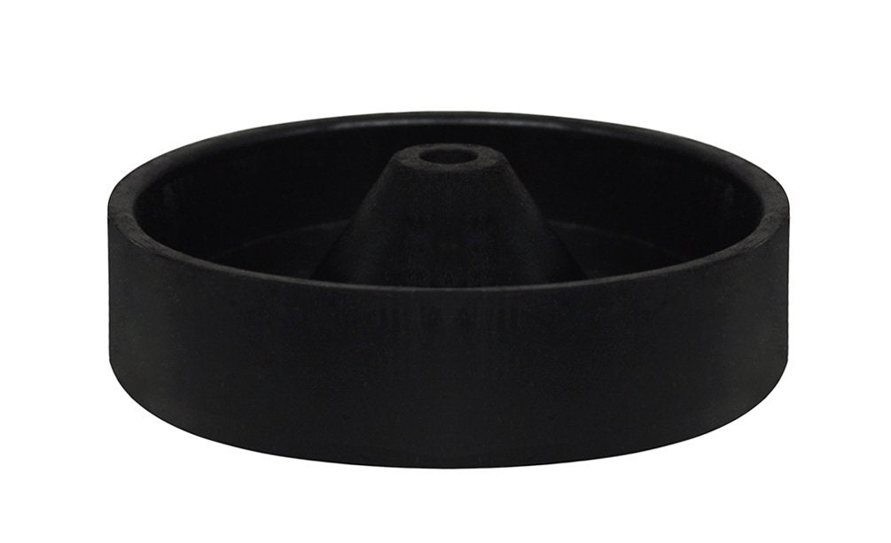 Black rubber cone tree sprue base with 3.5-inch diameter for centrifugal casting and vacuum lost wax processes