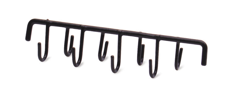 Ultrasonic rack with 8 hooks for secure ring cleaning in ultrasonic solutions