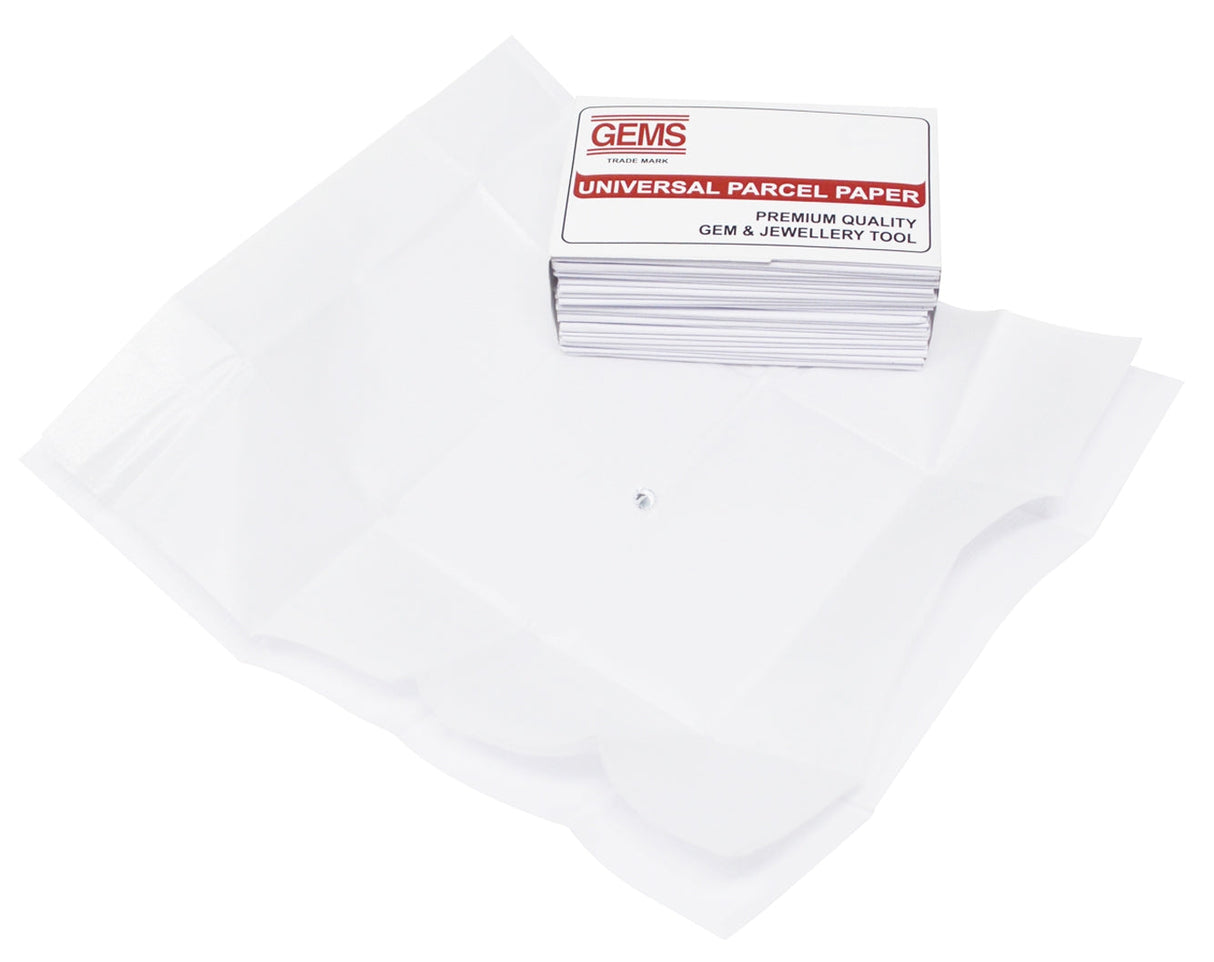 25 pack white universal parcel paper for diamonds with polished surface and three-layer protection for gem storage and shipping