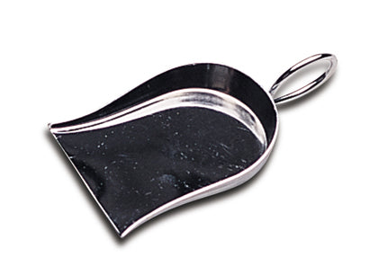 Chrome-plated Stone Shovel with Loop Handle for beadwork and stone handling, compact 2-1/4" x 1-1/2" size