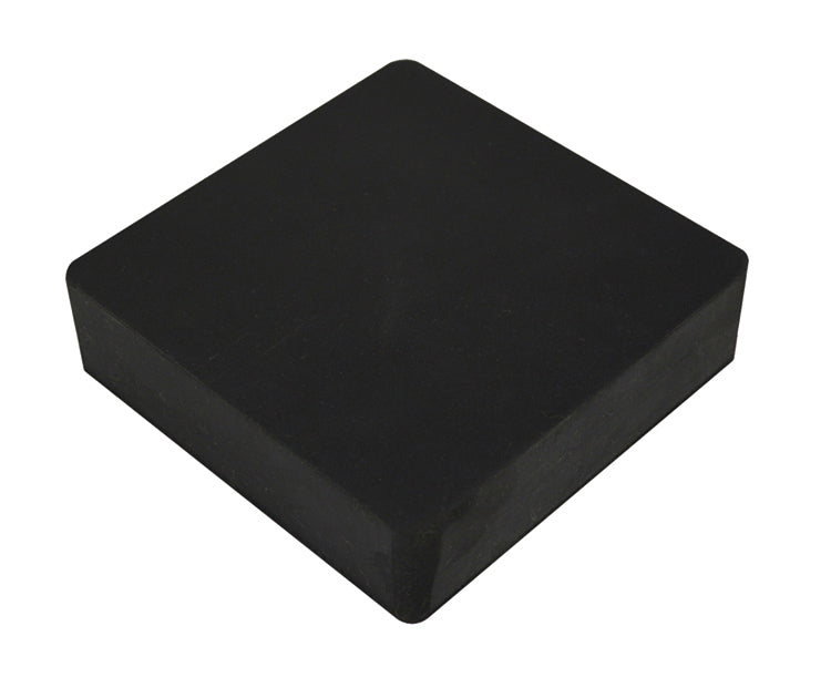 4x4 inch black rubber dapping block for jewelry shaping and repairs