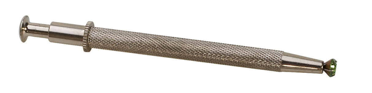 5-inch 3-prong gem holder with spring-loaded contracting jaws for secure gemstone grip and inspection