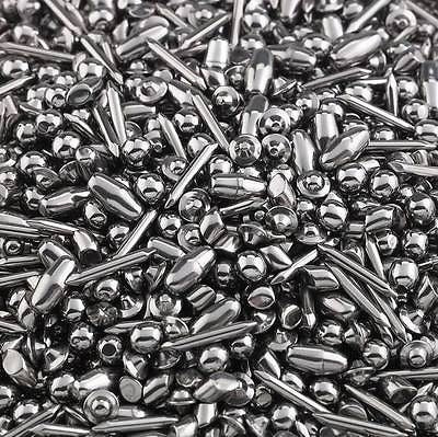 Mixed stainless steel media for tumblers with balls, crosses, pins, and satellite shapes for metal burnishing and polishing