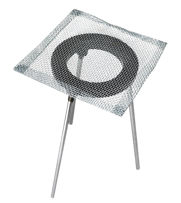9-inch soldering and heating tripod with 6x6 inch mesh screen and removable legs for stable lab heating tasks