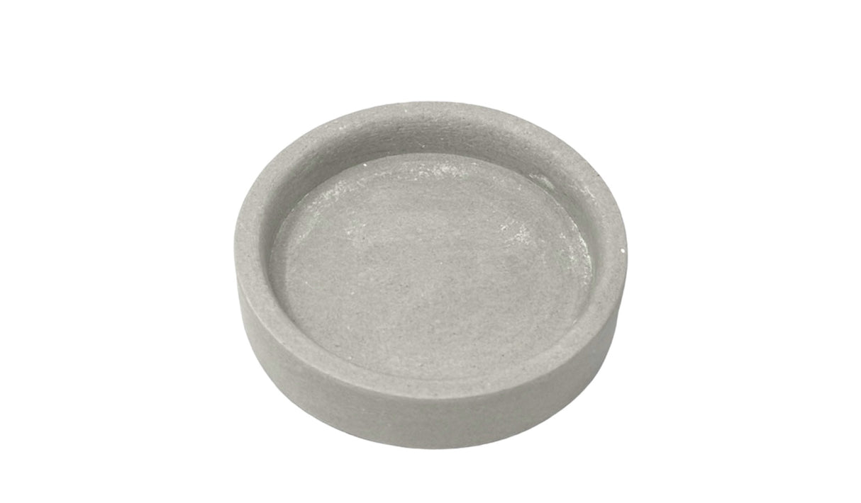 Borax ceramic dish for creating flux slurry in soldering with rough finish and shallow depth