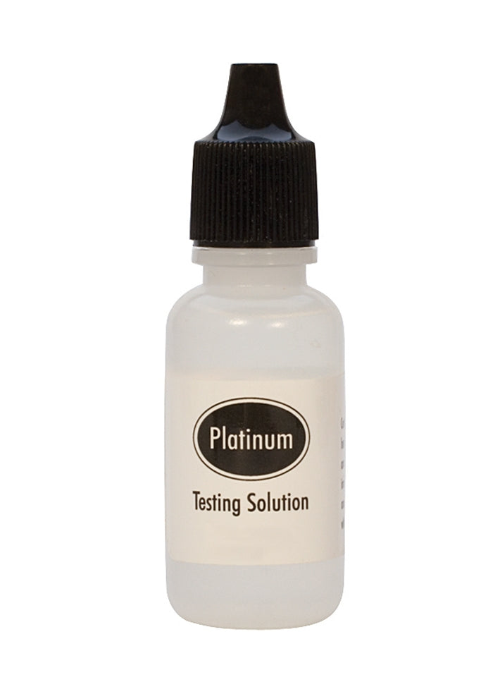 Platinum Testing Acid bottle with leak-proof plastic and precise dropper for accurate testing