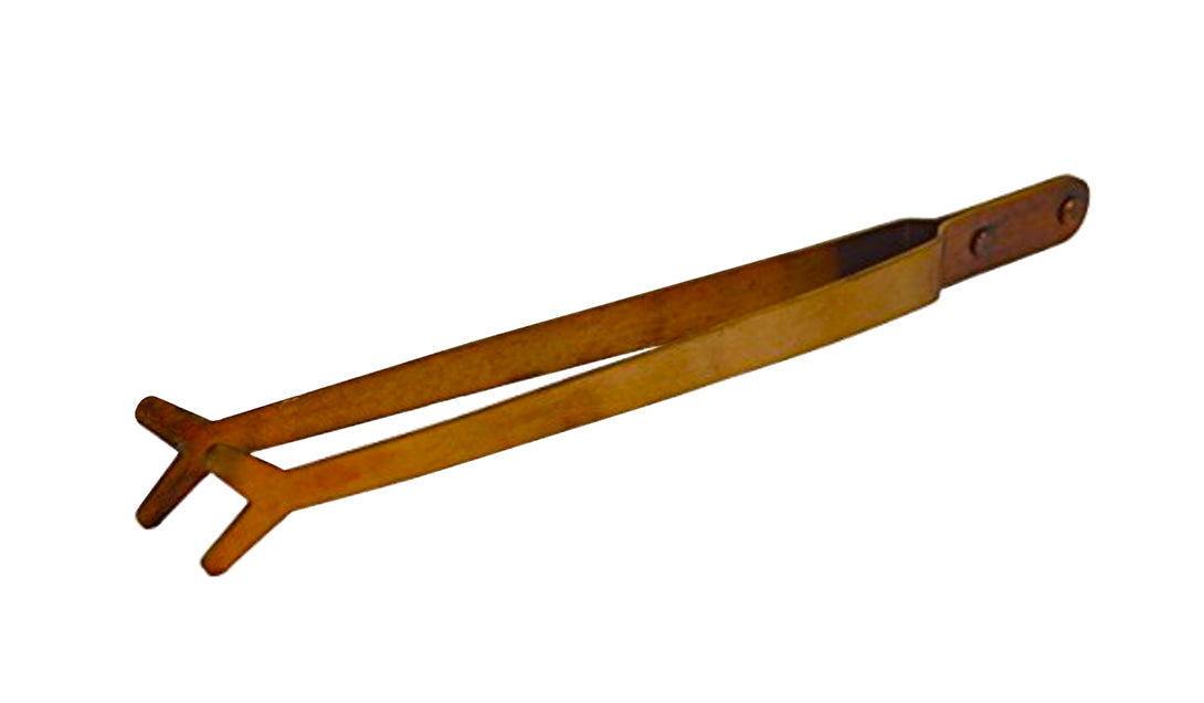 9" copper pickling fishtail tip tweezer tongs for corrosion-resistant lab use