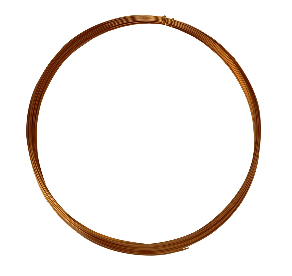 25-foot 22 gauge half round half hard copper wire coil for crafting and jewelry making