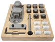 Deluxe Ring Bender Tool with nylon dies and wood base for precise jewelry bending and crafting rings