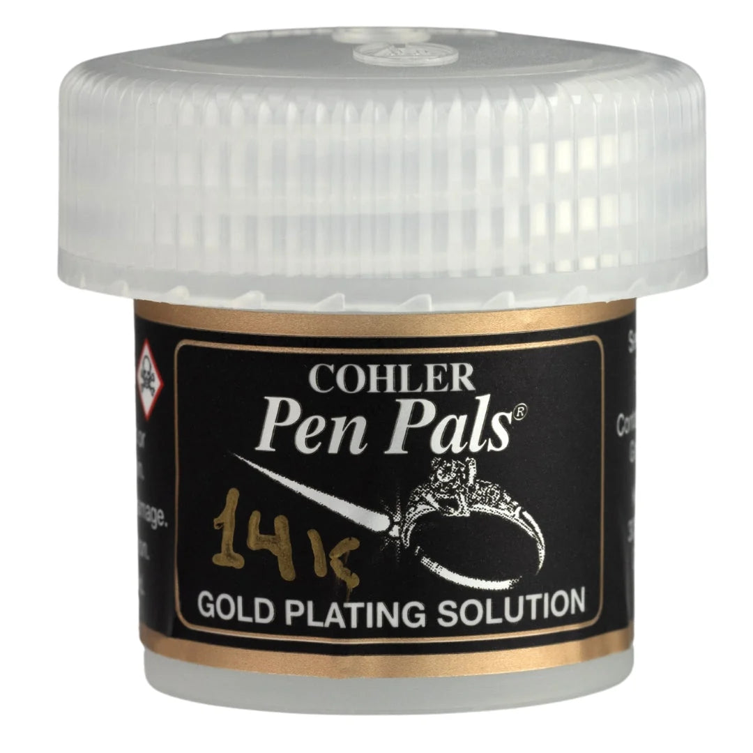 Cohler Pen Pals Gold Plating Solution, 1 OZ Jar, 14K, 18K and 24K