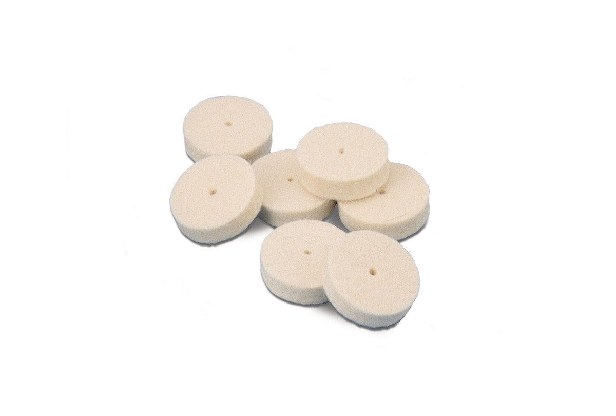Miniature Square Edge Felt Wheels 1/2″ x 1/8″ - Soft
