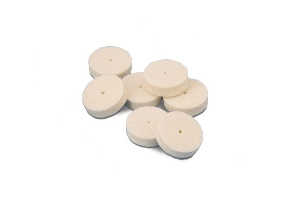 Miniature Square Edge Felt Wheels 5/8″ x 1/8″ - Soft