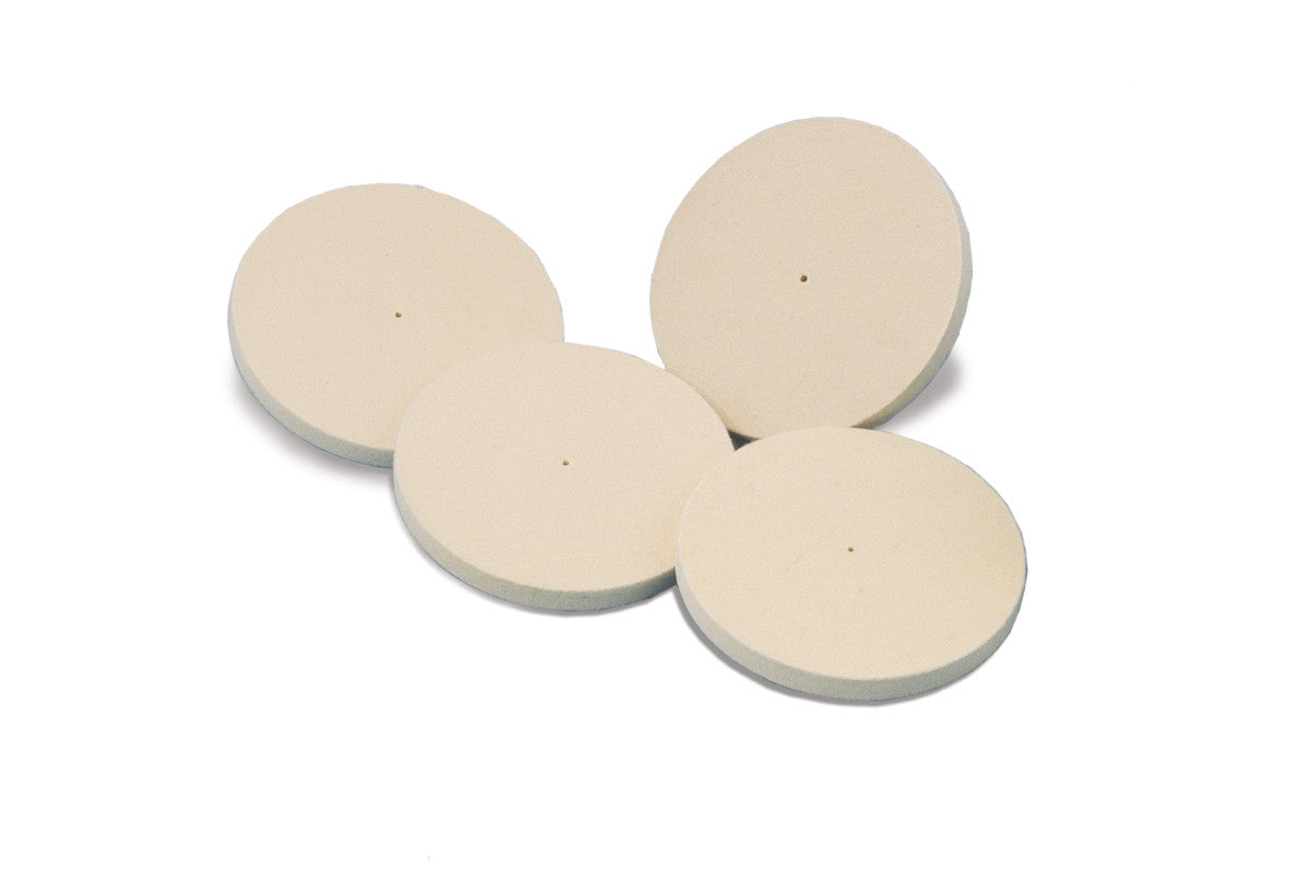 Spanish Felt Wheel Buffs, 4″ x 1/2″ - Hard