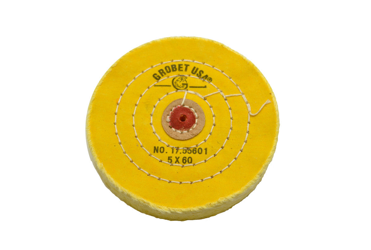Yellow Chemkote Buff, 5″ x 60 Ply - Leather Center