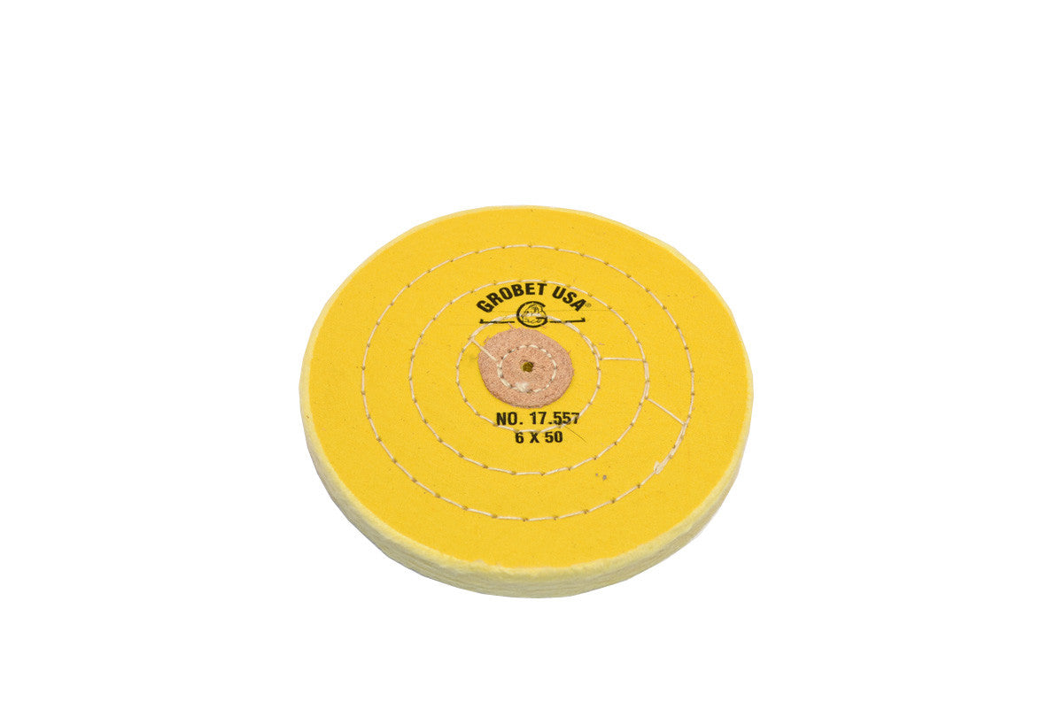 Yellow Chemkote Buff, 6″ x 50 Ply - Leather Center