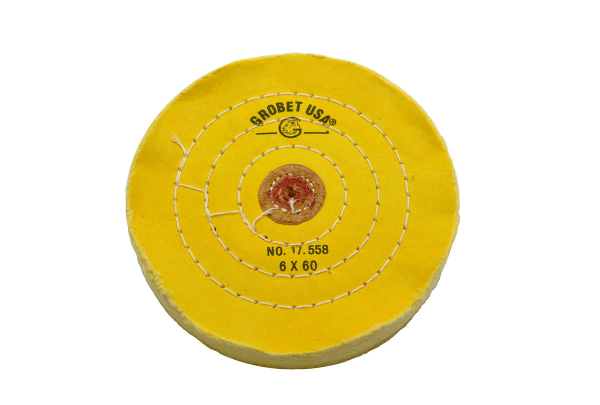 Yellow Chemkote Buff, 6″ x 60 Ply - Leather Center