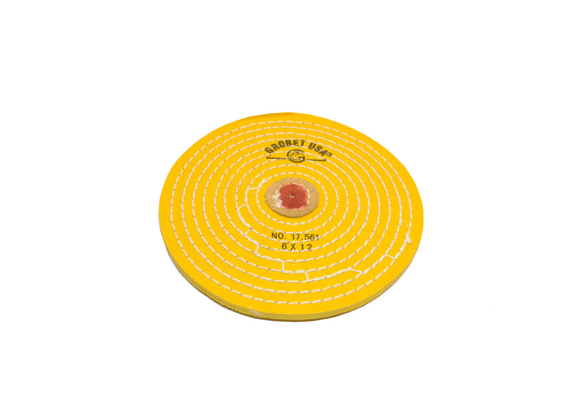 Yellow Chemkote Buff, 6″ x 12 Ply - Knife Edge