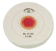 Finex Muslin Buff 4" stitched polishing wheel with leather center for high finish