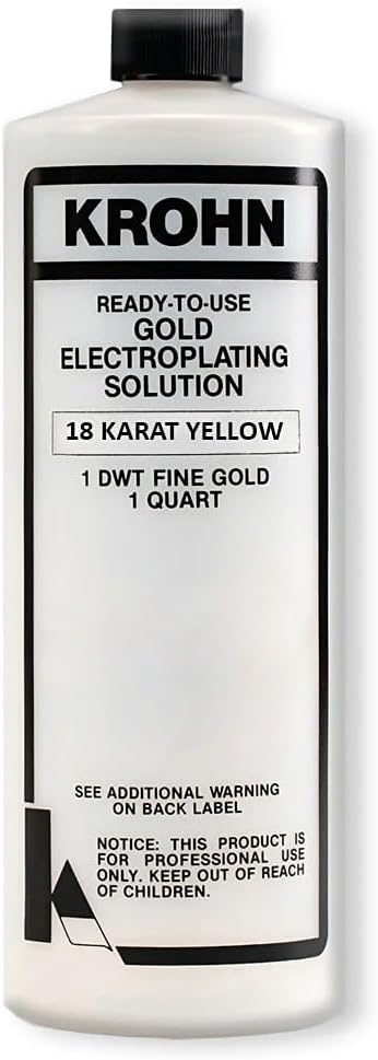 Krohn Gold Plating Solutions, Ready-to-Use, 1 QT
