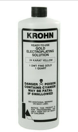 Krohn Gold Plating Solutions, Ready-to-Use, 1 QT
