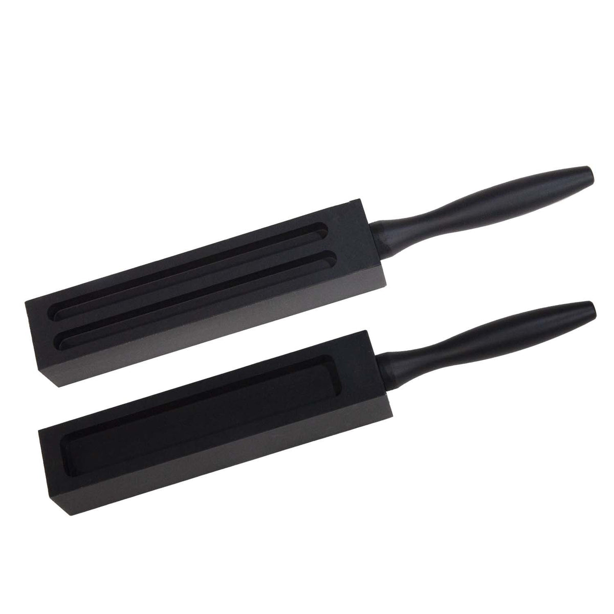 Molde para lingotes de hierro fundido de 4-7/10" con cavidad abierta, combinación de alambres y placa de barras - Doble cara