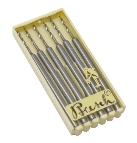 6-pack Busch Twist Drills 0.9mm with 3/32" shanks for precision small-diameter drilling