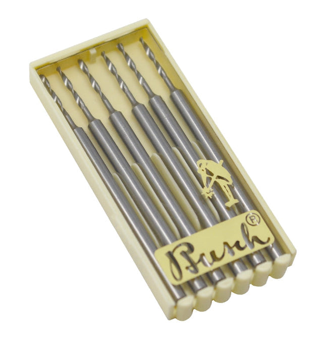 6-pack Busch Twist Drills 0.9mm with 3/32" shanks for precision small-diameter drilling