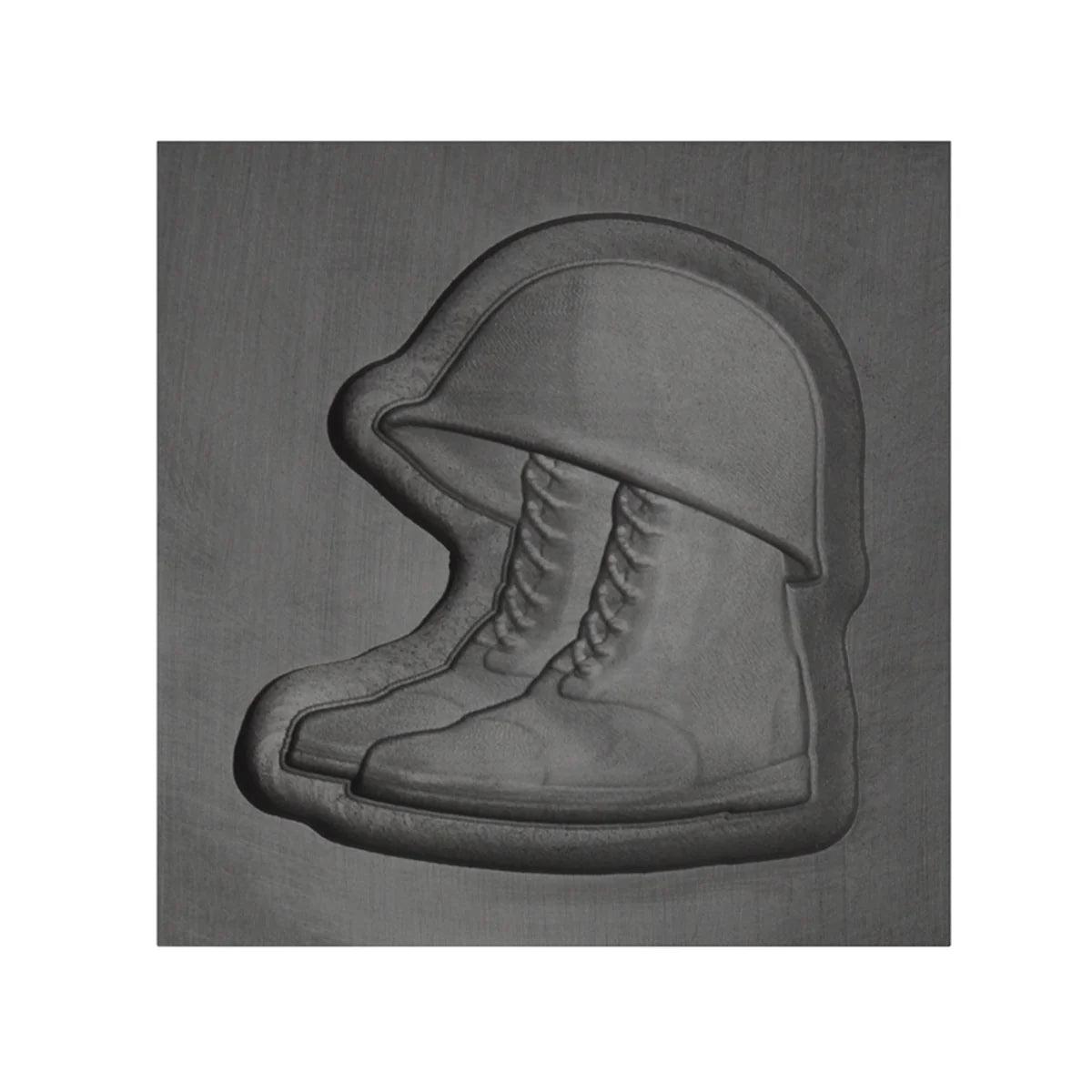 Molde de lingotes de grafito 3D para casco militar y botas - Mediano