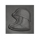 Molde de lingotes de grafito 3D para casco militar y botas - Mediano