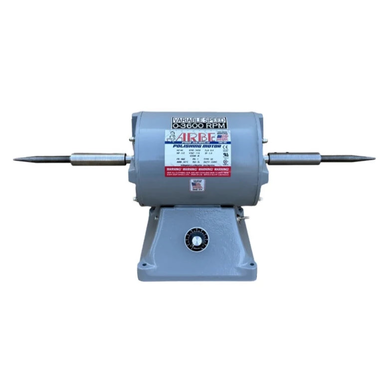 Arbe PM-504 1/2 HP Variable Speed Double Spindle Pro-Series Jewelry Polishing Motor