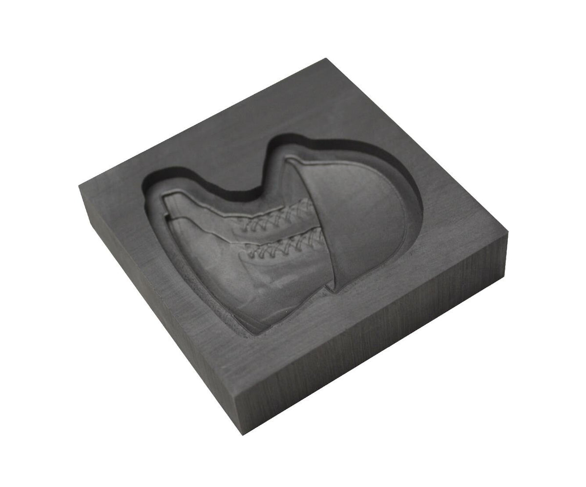 Molde de lingotes de grafito 3D para casco militar y botas - Mediano