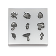 Shot Plate 9 Designs assorted mushroom and leaf impression dies for jewelry crafting