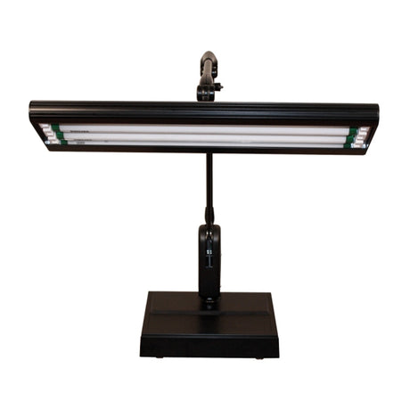 Lámpara de escritorio fluorescente de 3 tubos Dazor - Negra, 110V con 33" de alcance