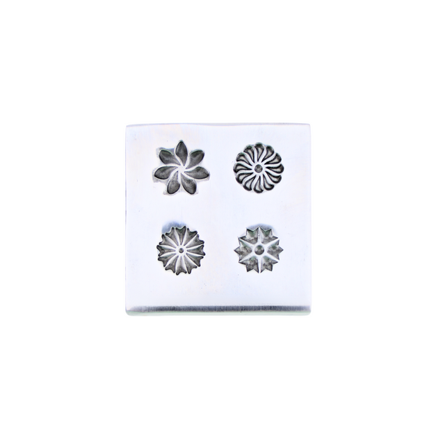 Shot Plate 4 Designs assorted shapes impression dies for jewelry making and metal clay crafts