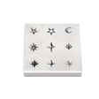 Shot Plate 9 Designs hardened steel celestial shaped impression dies for metal stamping and jewelry making