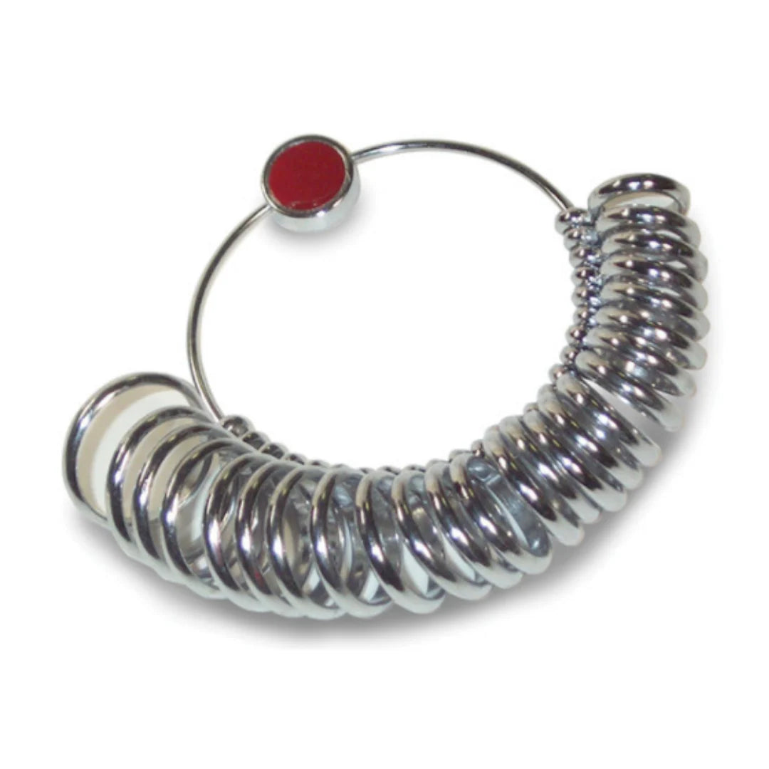 Medidor de anillos media caña con tallas 1-15