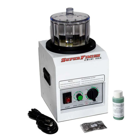 Arbe KMT-20/V Super Mini Magnetic Tumbler with 125mm bowl and variable speed control for jewelry polishing