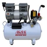 Arbe Compact 6 Gallon oil-free quiet dual piston air compressor with 110V for jewelry and dental labs