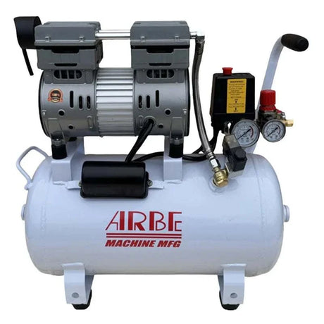 Arbe Compact 6 Gallon oil-free quiet dual piston air compressor with 110V for jewelry and dental labs