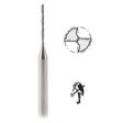 Busch Fig 77 Twist Drill bit made of tungsten vanadium with 3/32" shank for precise small hole drilling in crafts and jewelry.